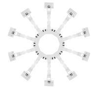 FOMIYES 10pcs White Advertising Swing Clips Double-Head Price Tag Holders Mechanical Label Display Stands for Supermarket Shelf Office Use