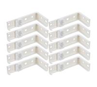 FOMIYES 10pcs White Iron Curtain Rod Holders for Secure and DIY Installation, Ceiling Track Brackets for Residential and Hotel Use, Heavy Duty Window Treatment Mounting Accessories