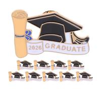 FOMIYES 10pcs Zinc Alloy Graduation Enamel Pin Badges Set Stylish Keepsake for Teacher Graduation Decorations and Celebration Versatile Use for 2026 Season
