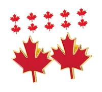 FOMIYES 12 Pcs Maple Leaf Lapel Pins Metal Coat Pin Enamel Brooches Red Canadian Souvenir for Men Women Patriotic Clothes Hat Backpack National Holidays and Celebrations