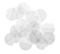 FOMIYES 120Pcs Hair Heat Protective Pads for Human Hair Extensions with Scale Round Heat Shield Spacers Templates for Extension Bonding Professional Insulation Shields