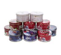 FOMIYES 12pcs Assorted Color Miniature Tinplate Candy Gift Boxes for Christmas Xmas Presents Biscuit Chocolate Storage Portable Desktop Decor