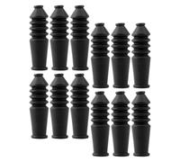FOMIYES 12pcs Black Rubber Brake Line Protector Covers for Mountain Folding Bikes V-type Brake Dustproof Cable Sleeve Bike Accessories