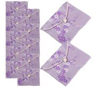 FOMIYES 12Pcs Chinese Style Silk Satin Jewelry Bags with Drawstring, Medium Size Pouches for Wedding, Party Decoration, Earring and Necklace Storage Random Color Random Color