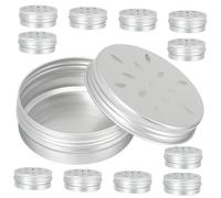 FOMIYES 12pcs Dog Scent Training Boxes 60ml Aluminum Container with Threaded Lid for Canine Nose Work, Odor Detection Tool Dogs and German Shepherd Training