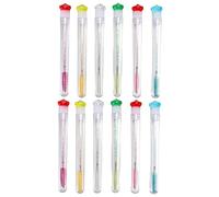 FOMIYES 12pcs Eyelash Mascara Wands with Portable Crystal Tubes Spiral Brushes for Eyelash and Eyebrow Application Lightweight Spoolies for Makeup Bag Use Random Color