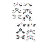 FOMIYES 12pcs Face Stickers Festival Stick Jewels Festival Face Gems Crystal Sticker Rhinestone for
