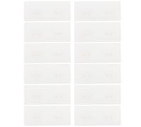 FOMIYES 12pcs Frosted Shower Shelf Adhesive Hooks 4mm Double Clip Sticky Wall Hanging Hooks for Bathroom and Kitchen Towel Storage Organizer