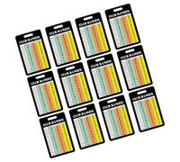 FOMIYES 12pcs Golf Distance and Scorecards Set with Large Font, Portable Golf Range Chart and Rules Reference for Training and Practice, Lightweight Score Counter for Golfers