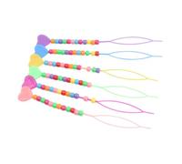 FOMIYES 12Pcs Hair Braid Tool for Portable Pull Hair Needles with Random Color Beads Easy to Use Hair Styling Accessories for Lovely Hairstyles and Dance