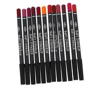 FOMIYES 12Pcs Matte Lip Liner Pencil Smooth Glide Lip Line Makeup Accessory for Contour with Safe Wood Material