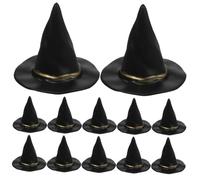FOMIYES 12pcs Miniature Witch Hats for Doll House Decor Witch Hat Props for Crafts Halloween Parties Unique DIY Accessories for Home Decoration and Photo Activities