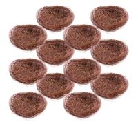 FOMIYES 12pcs Natural Bird Nest Rustic Thread Bird Egg Nest Unique Art Craft Accessories Coffee Color Provides Sheltered Environment Pet Easter Decoration