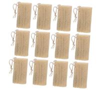 FOMIYES 12pcs Natural Exfoliating Loofah Body Scrubber Sturdy Biodegradable Shower Sponges for Men Women Deep Cleaning Dead Skin Removal Travel-Friendly Lightweight Bath Accessories