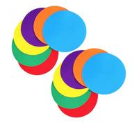 FOMIYES 12Pcs Non-Slip Flat Disc Markers for Sports Training - Colorful Round Floor Spots in Red, Yellow, Blue, Green, Orange, Purple - 23Cm Soccer Spot Markers for Gym, Football Field,