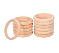 FOMIYES 12pcs Pendant Connector Rings Wood Bangle Blanks Natural Wood Beige Unpainted Suitable for Painting Bulk Craft Supply Creative DIY Design for Group Crafting Sessions