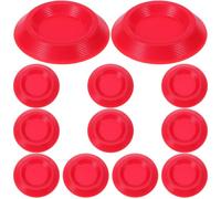 FOMIYES 12pcs Red Plastic Roaches Feeding Bowls for Terrarium Insect Enclosures, Mini Cricket and Dubia Feeder Dishes Suitable for Lizards, Frogs, Snakes, and Small Reptiles