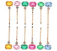 FOMIYES 12pcs Rhinestone Hair Pins Set Durable Acrylic Alloy Hair Slides for Women for Styling for Casual Formal Wear