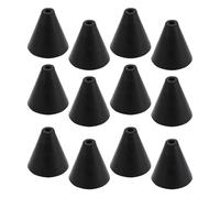 FOMIYES 12pcs Rubber Nozzle Replacement Tips for Car Air Conditioning Spray Gun, Conical Rubber Head with Versatile Compatibility and Precise Cleaning Performance, Black Spray Gun