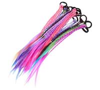 FOMIYES 12pcs Synthetic Braided Ponytail Extensions High Temperature Hairpieces DIY Braiding Hair Ties for Vibrant Gradient Colors Durable Comfortable for Unique Hairstyles