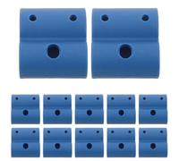 FOMIYES 12pcs Wheelchair Pipe Clamp Set for Elderly Commode Chair, Toilet Seat Pad Holder Clips, Bathroom Toilet Safety Frame Tube Connector for Mobility Aid Replacement