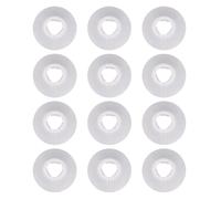 FOMIYES 12pcs White PVC Radiator Pipe Covers Round Pipeline Decorative Wall Hole Covers for Plumbing and Water Accessories