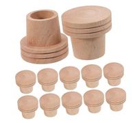 FOMIYES 15 Pcs Natural Wood Moxa Stick with Fire Extinguisher Cap Durable Moxa Box and Base for Safe Traditional Moxibustion Therapy Easy to Use Accessories for Massage and Cupping