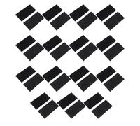 FOMIYES 15 Sets Black Double-Sided Self Adhesive Hook and Loop Tape Strips 5x10cm, Nylon Fastening Strips with Back Adhesive for Picture Hanging, Sofa Fixing, DIY Crafts and Home Use