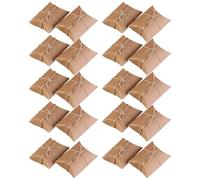 FOMIYES 150Pcs Brown Kraft Paper Pillow Boxes with Twine, Small 9X13X3.5Cm Party Favor Packaging for Candy, Wedding, Christmas Treats, Mini Present Boxes