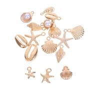 FOMIYES 16 Pcs Ocean Element Charms Alloy Pendants for DIY Jewelry Making Beach Necklace Bracelet Accessories Unique Light Luxury Design Resistant to Fading for Vacations