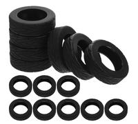 FOMIYES 16pcs Noiseless Silicone Luggage Wheel Covers Shock Absorption Suitcase Wheel Protectors for Travel Durable Nonslip Caster Accessories Black