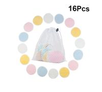 FOMIYES 16Pcs Reusable Bamboo Fiber Makeup Remover Pads with Laundry Bag Double Layer Washable Cotton Face Wipe Pads for Eye Facial Cleansing Soft Velvet Makeup Remover for All Skin Types