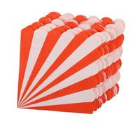 FOMIYES 16pcs Striped Disposable Paper Napkins with Decorative Scalloped Edges Bright Orange Party Beverage Cocktail Serviettes for Weddings Anniversaries Hotel Events and Outdoor