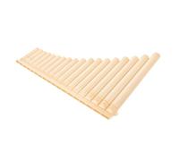 FOMIYES 18-pipe Resin Pan Flute Musical Instrument, Beige Plastic Panpipe for Beginners, Educational Folk Wind Instrument Suitable for School and Music Learning