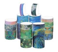 FOMIYES 18 Rolls Oil Painting Art Washi Tape, Multi-function Adhesive Journal Tape for Scrapbooking, DIY Craft Stickers and Handbook Decoration