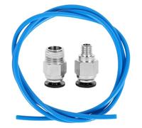FOMIYES 1m PTFE Bowden Tube Extruder Set with Pc4-m6 Pc4-m10 Pneumatic Connectors, 2x4mm Diameter, Compatible with 3D Printer Filament Feeding and Polymer Extruder Systems