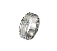 FOMIYES 1PC Couples Noctilucence Electrocardiography Ring Stylish Luminous Finger Ring for Men and Women Blue Glow Mood Shape present for Special Occasions