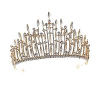 FOMIYES 1pc Crystal Crown Headband Head Band Rhinestones Wedding Hair Accessories Hair Ribbons Hair Toppers The Crown Princess Crown Bridal Hair Accessories Crown Hair Band Alloy Golden