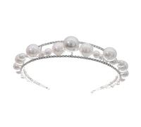 FOMIYES 1Pc Crystal Pearl Hair Accessories Elegant Headdress for Weddings Crown Bridal Headband Chic Rhinestone Hairpiece for Special Occasions Prom and Celebrations
