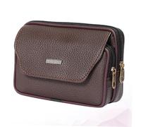 FOMIYES 1pc Men's Leather Waist Bag Multi-Functional Mobile Phone Pouch for Outdoor Travel and Shopping Retro Style Enough Storage for Hiking Cycling and Daily Use Brown