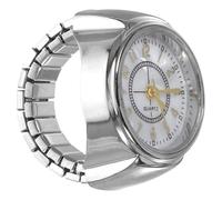 FOMIYES 1Pc Stylish Mini Ring Watch for Women Men Silver Finger Watch with Numbers Fashionable Quartz Accessory Present Occasion