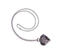 FOMIYES 1Pc Vintage Pocket Watch Retro Heart Shaped Hollow Design Quartz Movement Elegant Black Fob Watch for Fashion Accessories Collectibles