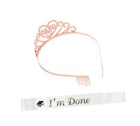 FOMIYES 1set Graduation and Rhinestone Satin Sash for Graduation Celebration Elegant Party Supplies for Graduates Comfortable Fit for Festive Events