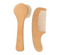FOMIYES 1set Soft Bristle Bath Brush and Comb Set Natural Wool Grooming Tools for Boy Girl Gentle Scalp Care Newborn for Hair and Skin Care