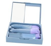 FOMIYES 1set Travel Makeup Brush Set Mirror Portable Soft Bristle Brushes for Powder and Eyeshadow Stylish Kit for Go