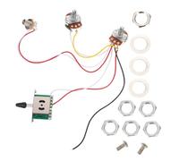 FOMIYES 1t1v 500k Electronic Guitar Circuit Assembly with 5-way Switch Black Cap Electric Guitar Potentiometer Pickup Control Shifter Replacement Accessory for Electric Parts