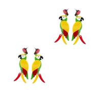 FOMIYES 2 Pairs Acrylic Parrot Earrings for Women Tropical Animal Jewelry Accessories Unique Lightweight Fun Design for Daily Wear and Parties