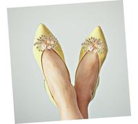 FOMIYES 2 Pairs Detachable Pearl and Rhinestone Shoe Buckles for Women Elegant High Heel Charms for Weddings and Parties Fashionable Shoe Clips Accessories to Refresh
