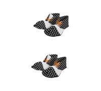 FOMIYES 2 Pairs Funny Black and White Clown Shoes for Adults Comfortable Longwear Carnival Costume Accessories High Visibility Eyecatching Design for Halloween Party Cosplay and Stage