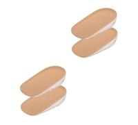 FOMIYES 2 Pairs Invisible Height Increasing Shoe Pads for Men Women Soft Elastic Silicone Gel Insoles with Leg Lift Comfortable Heel Inserts for Sneakers and Dress Shoes Discreet Height